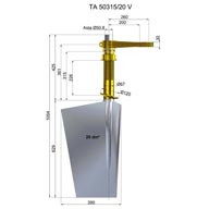 Steel Rudders TA50315-20 V