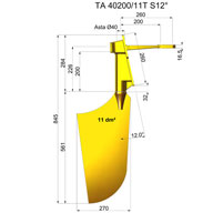 Rudders nibral TNI40200-11T S12°