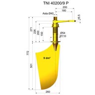 Rudders in nibral TNI40200-9 P